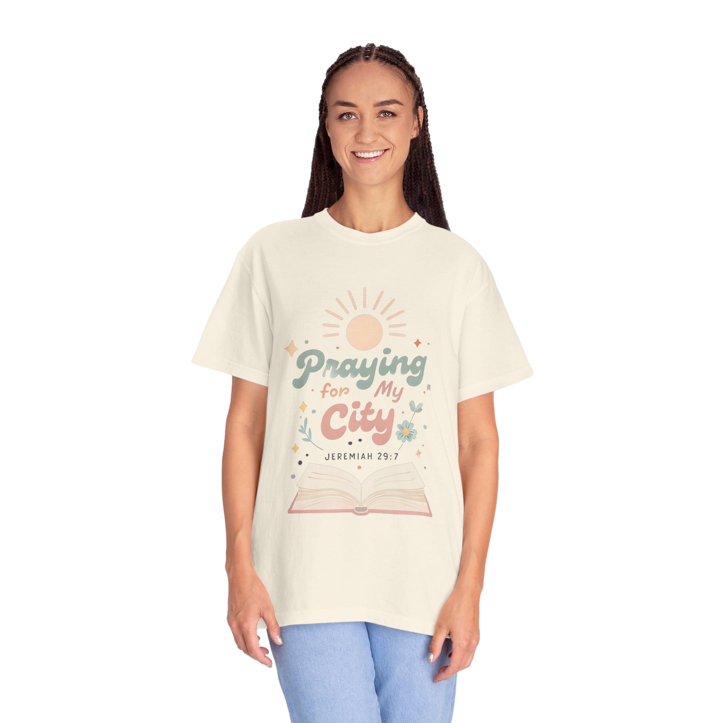 Praying for My City T-Shirt – Inspirational Unisex Garment-Dyed Tee