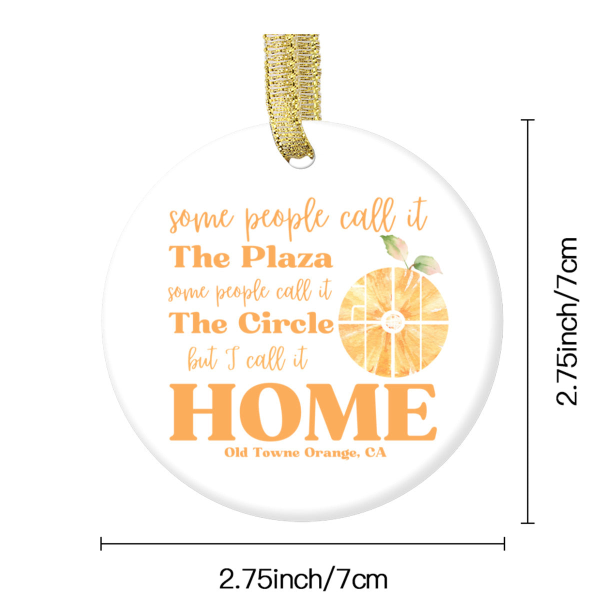 The Plaza the Circle Ceramic Ornament