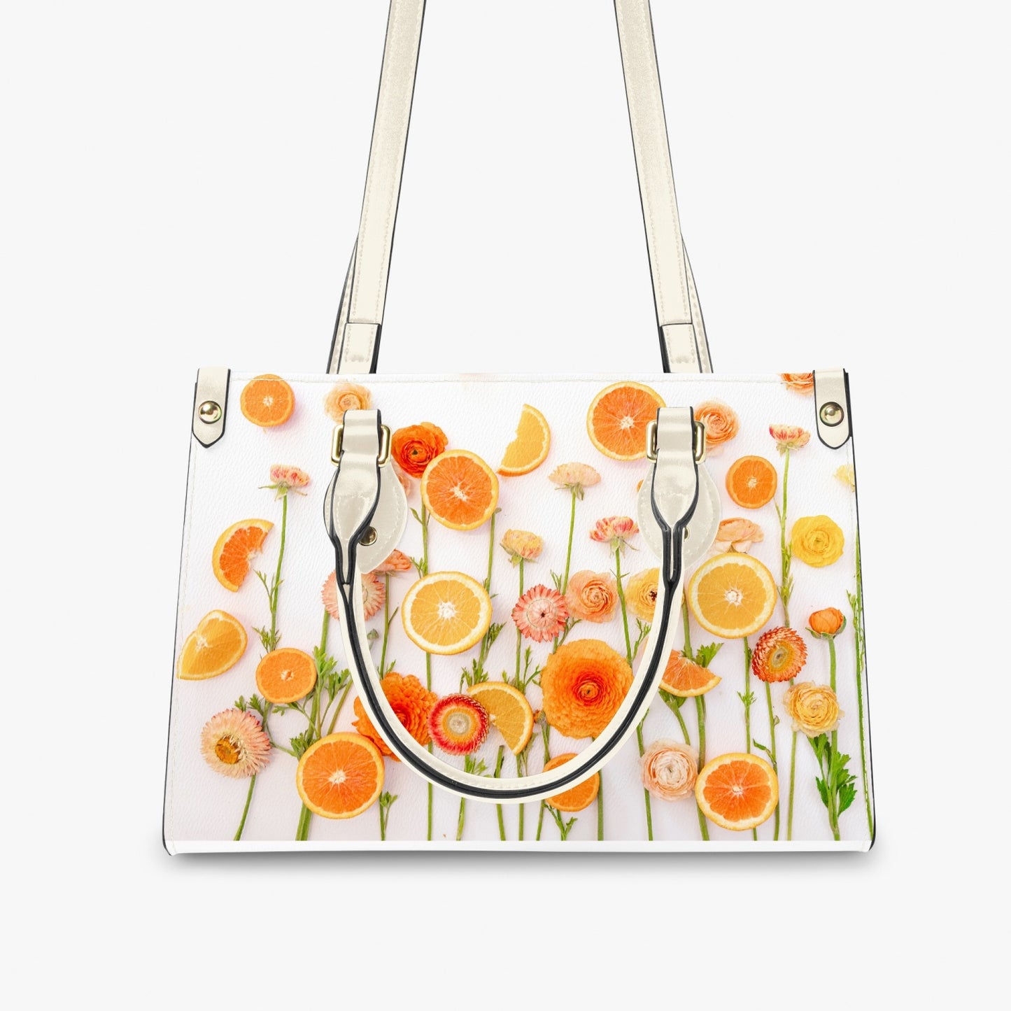 "Floral Cara Cara" Women's Purse - Long Strap