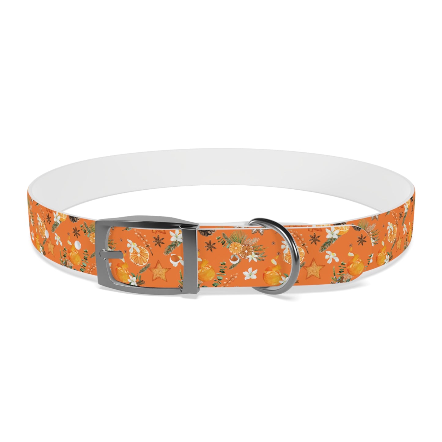 Christmas in Orange Dog Collar