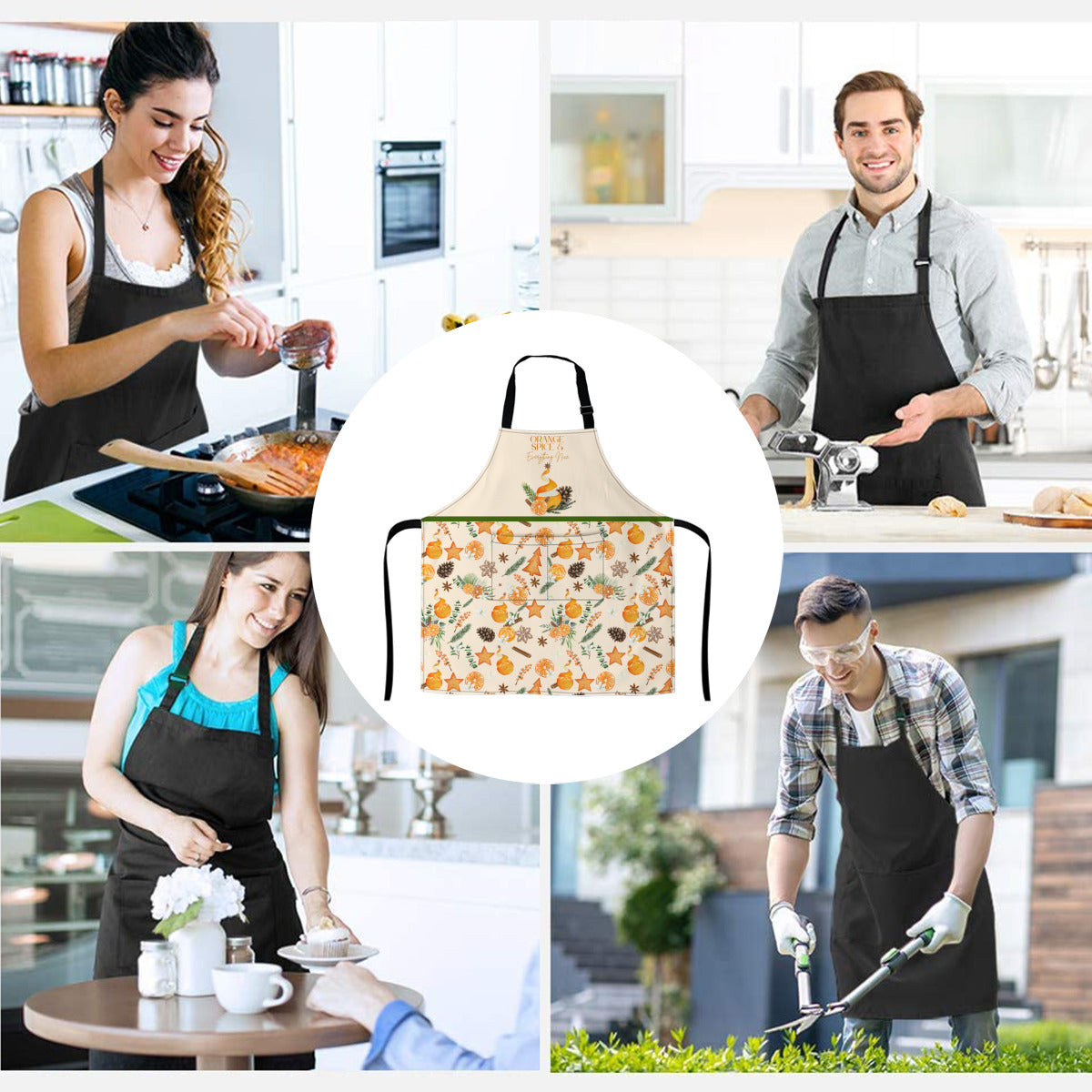 Orange, Spice and Everything Nice Christmas Apron