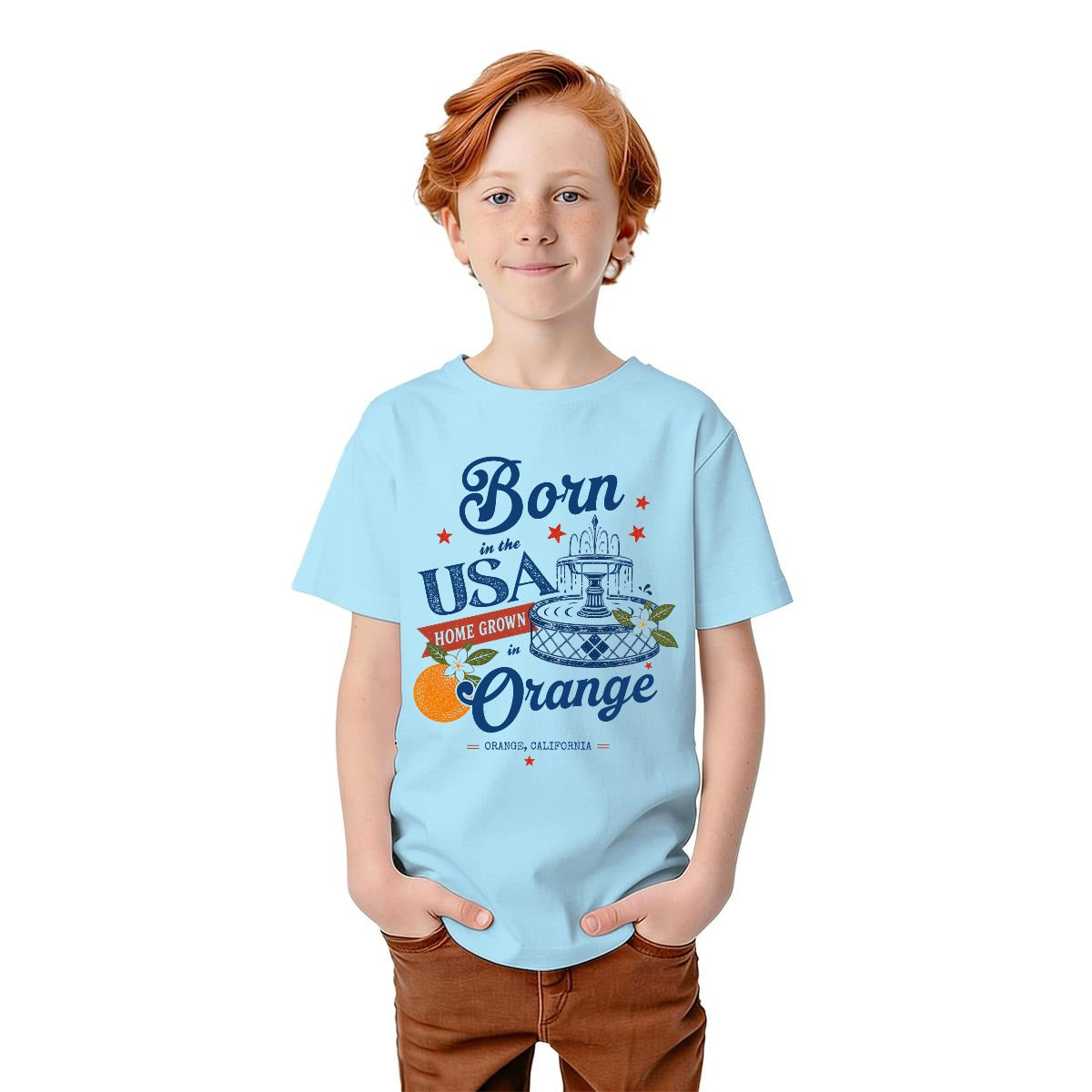Born in the USA, Homegrown in Orange Kids Tee
