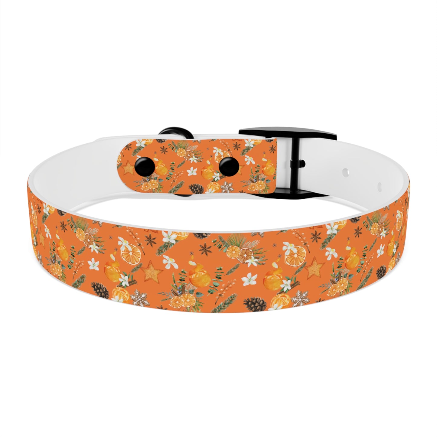 Christmas in Orange Dog Collar