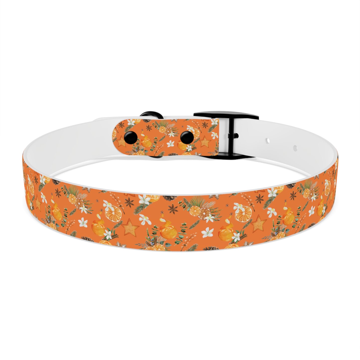 Christmas in Orange Dog Collar
