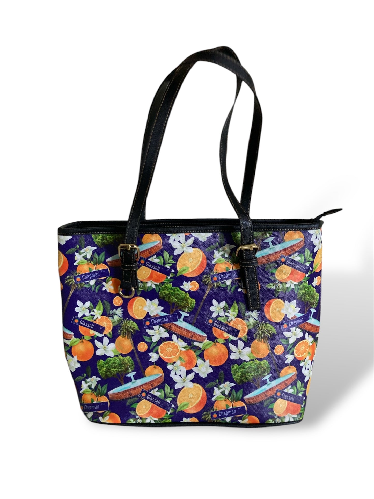 Old Towne Hawaiian Large Purse in Dark Blue