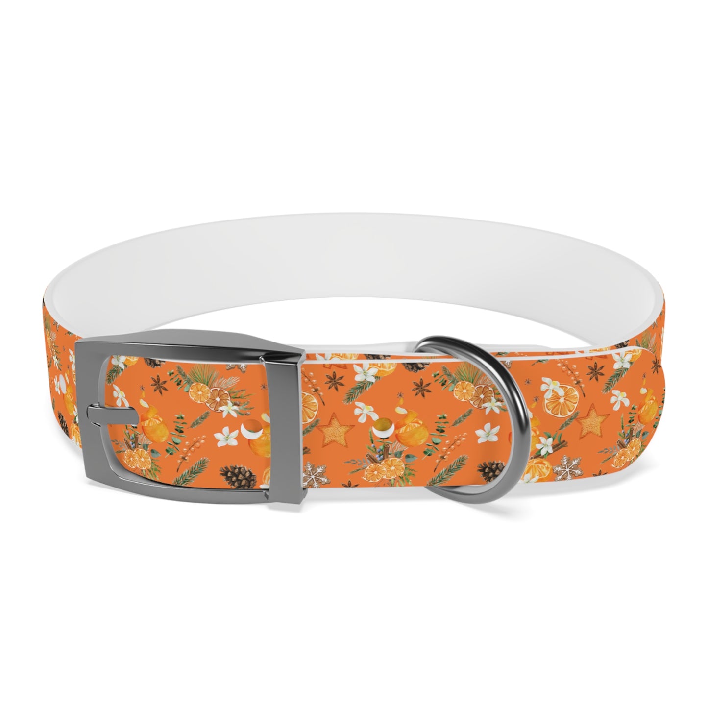 Christmas in Orange Dog Collar