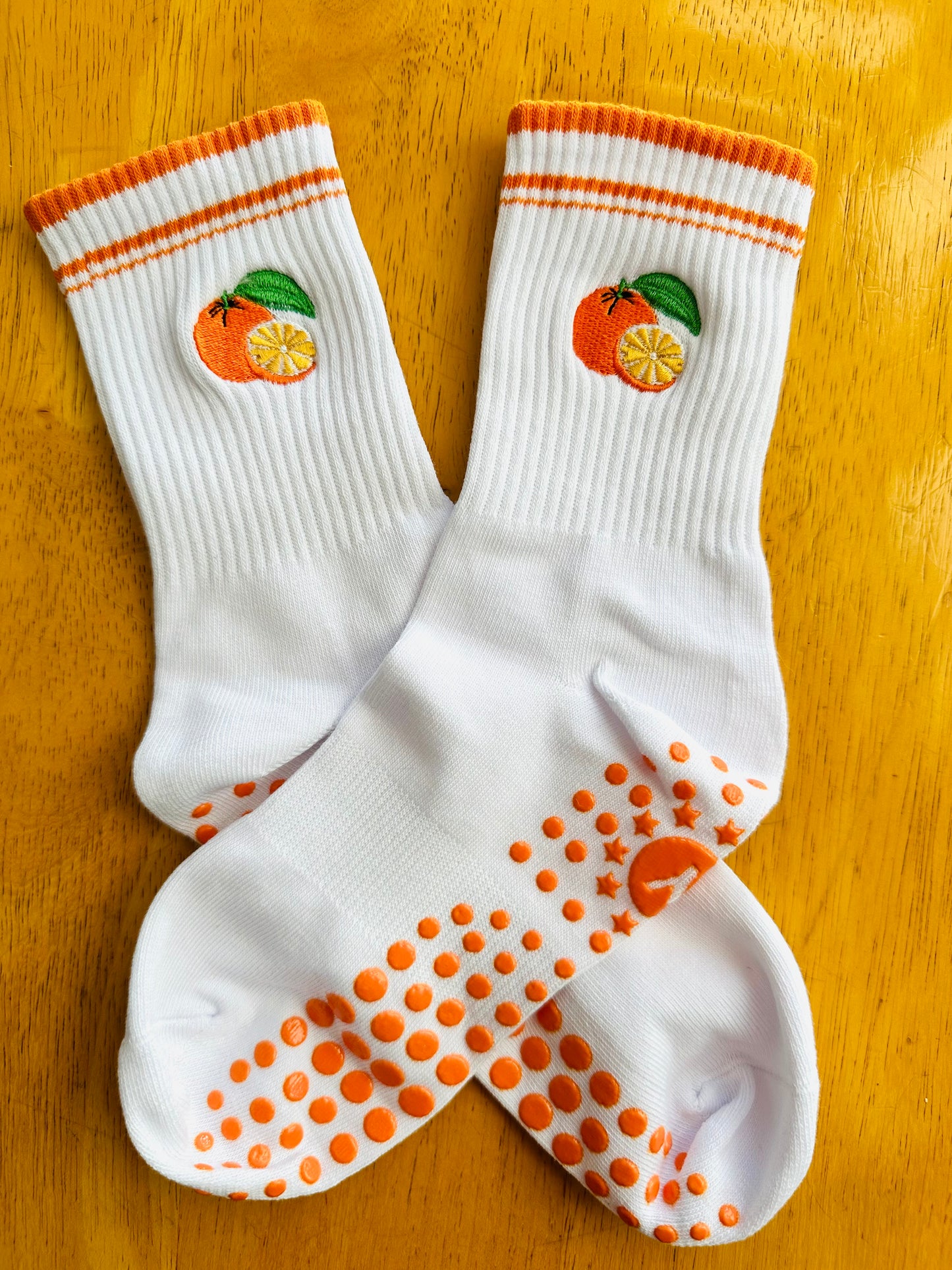 Sunshine Citrus Non-Slip Socks