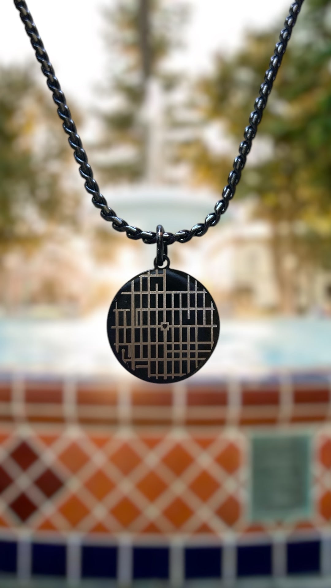 Old Towne Map Necklace