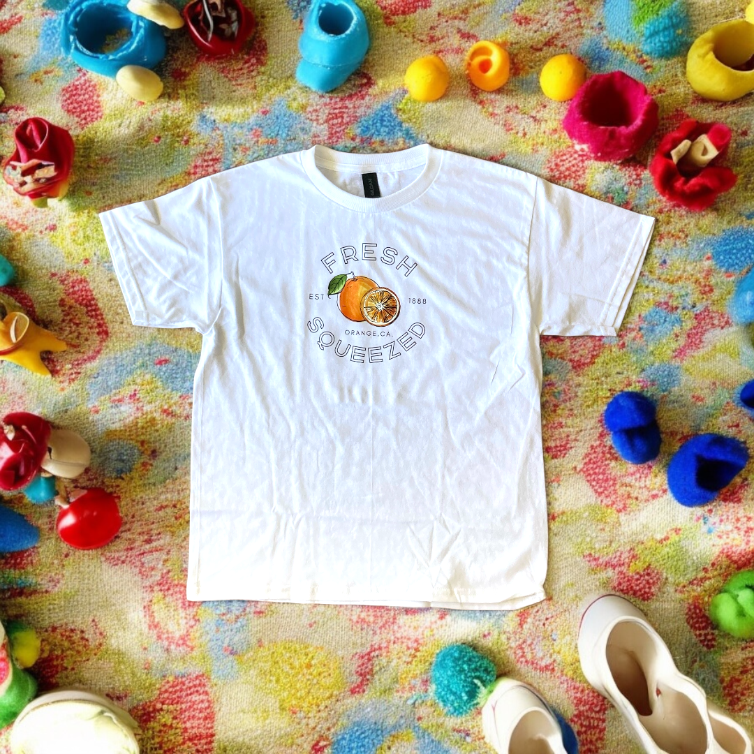 “Fresh Squeezed” Orange, CA Youth and Adult Shirts