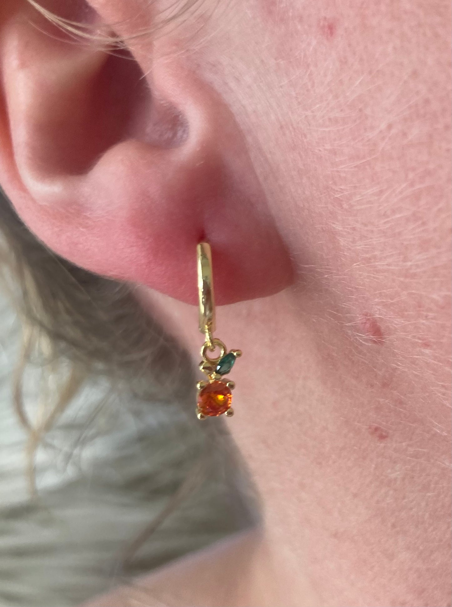 Dainty Orange Earrings