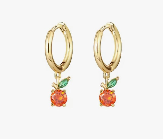 Dainty Orange Earrings