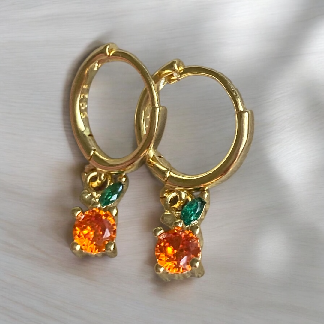Dainty Orange Earrings