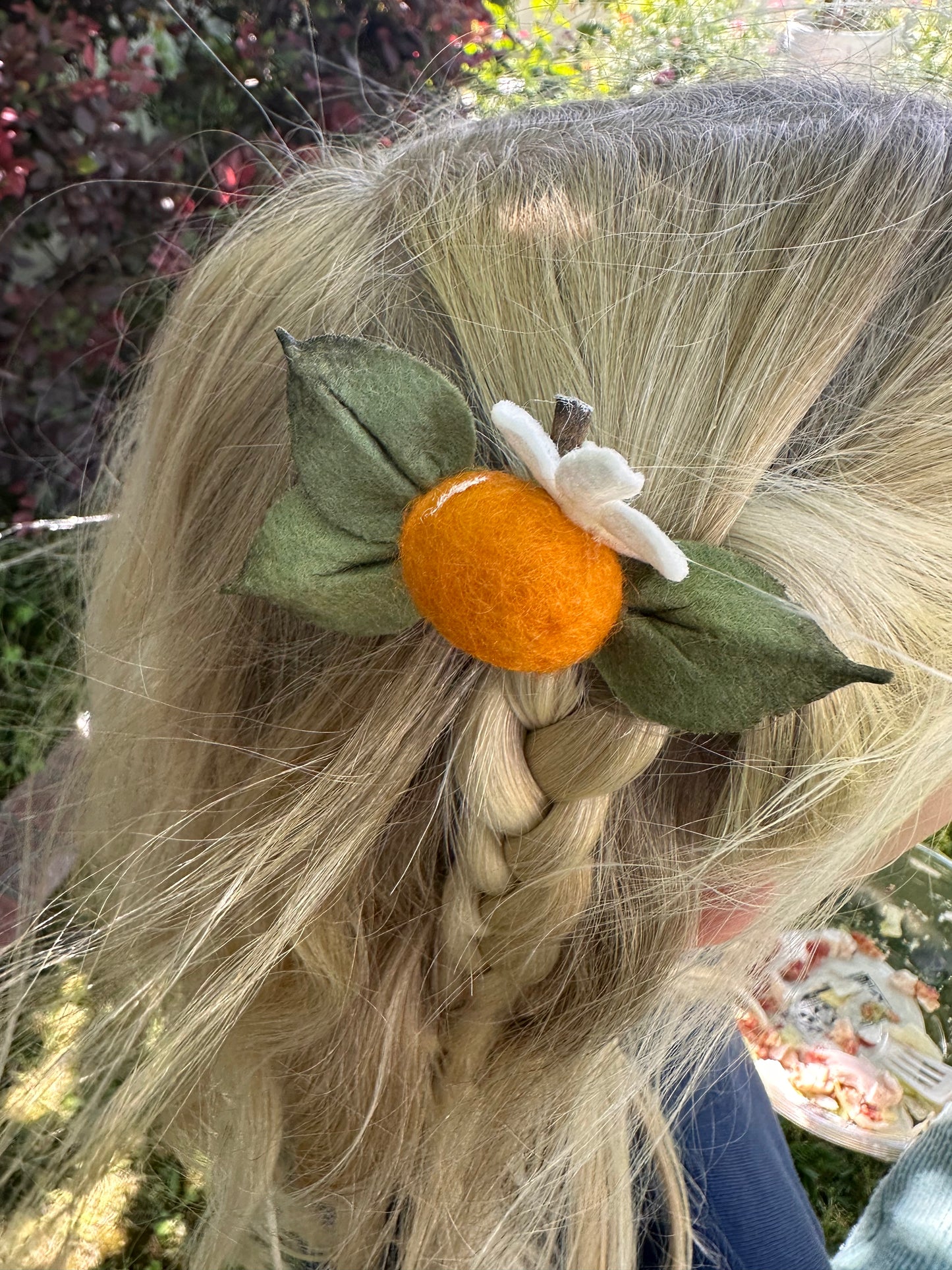 Orange Blossom Hair Clips
