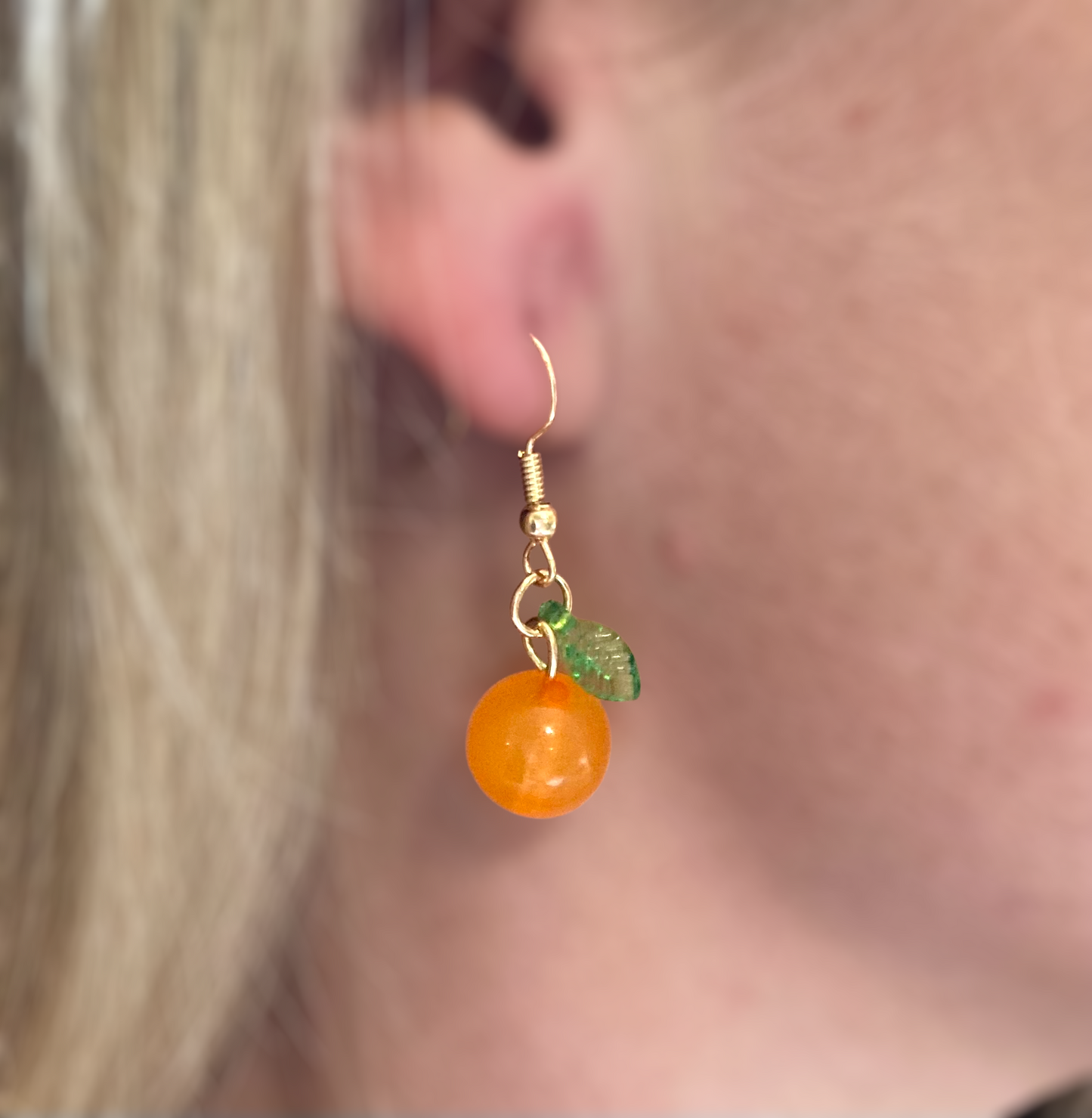 Orange Drop Earrings