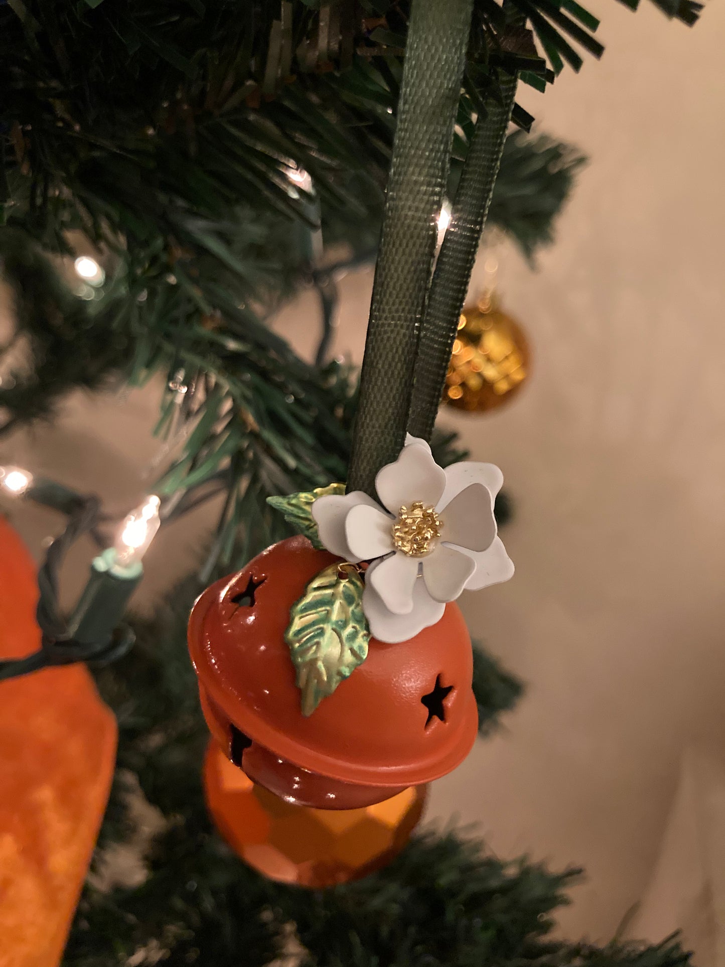 Orange Blossom Jingle Bell Ornaments