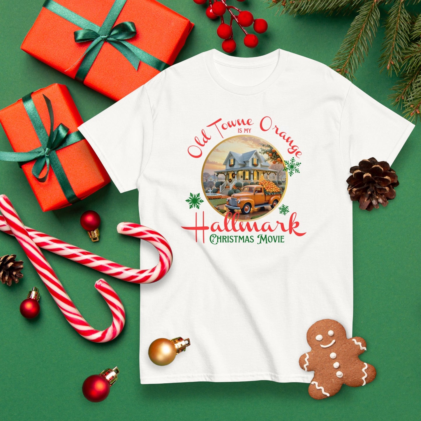 Hallmark Christmas Movie Shirt Old Towne Orange T-Shirt
