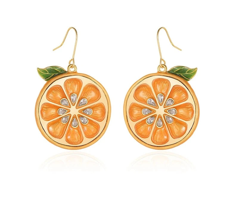 Orange Slice Earrings