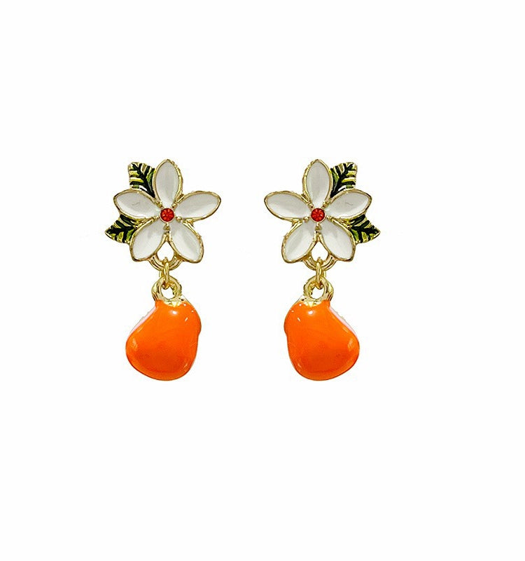 Sweet Citrus Gardenia Earrings