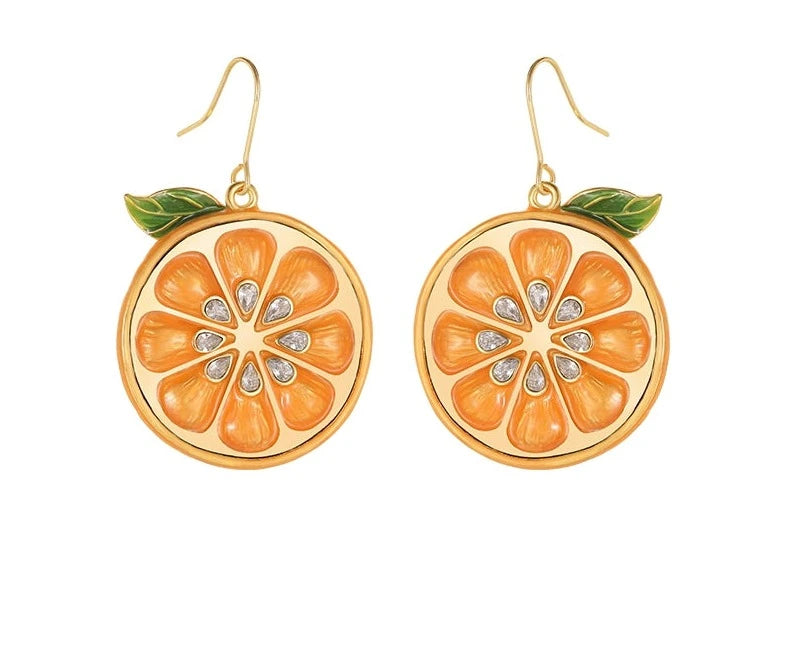 Orange Slice Earrings