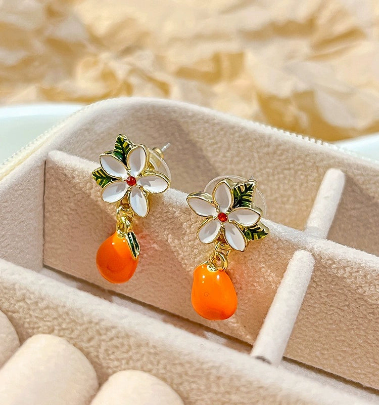 Sweet Citrus Gardenia Earrings