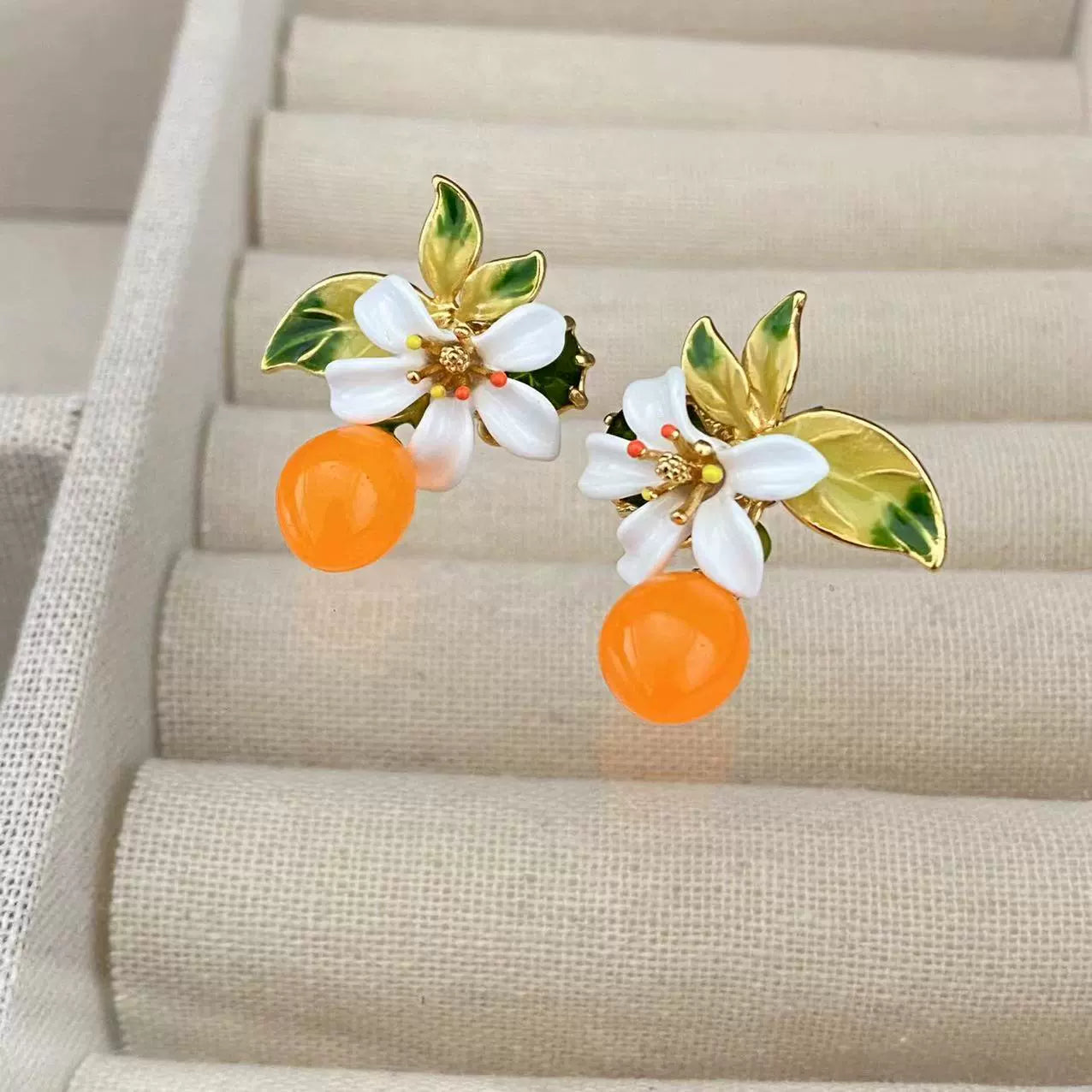 Summer Oranges Drop Earrings