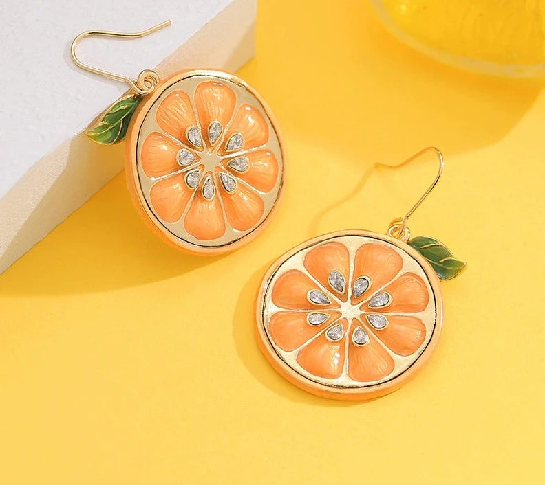 Orange Slice Earrings