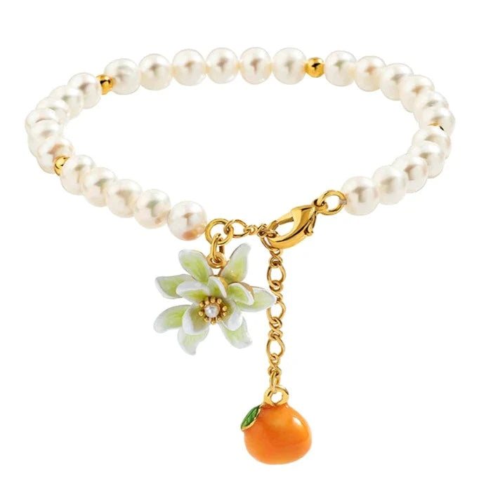 OT Orange Petals Drop Bracelet