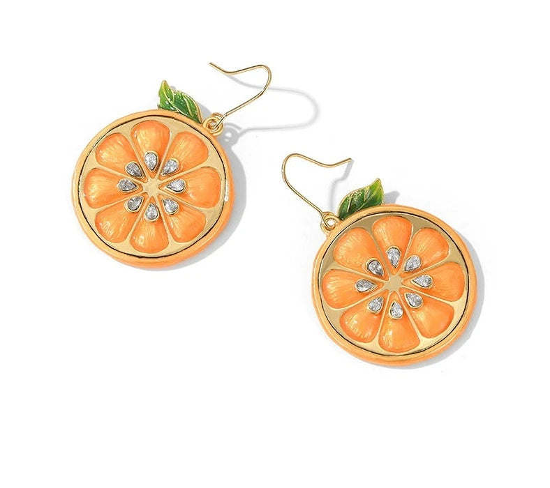 Orange Slice Earrings