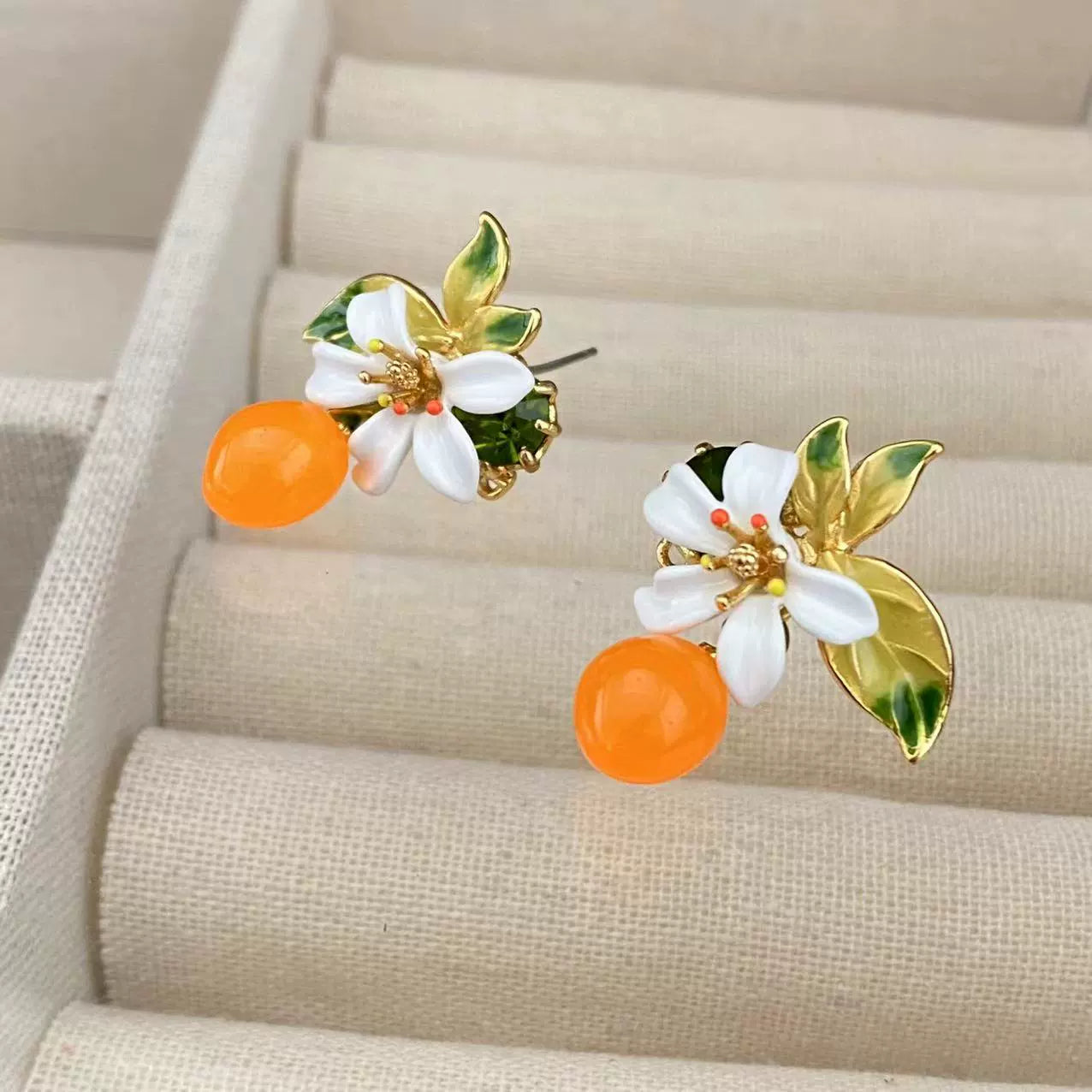 Summer Oranges Drop Earrings