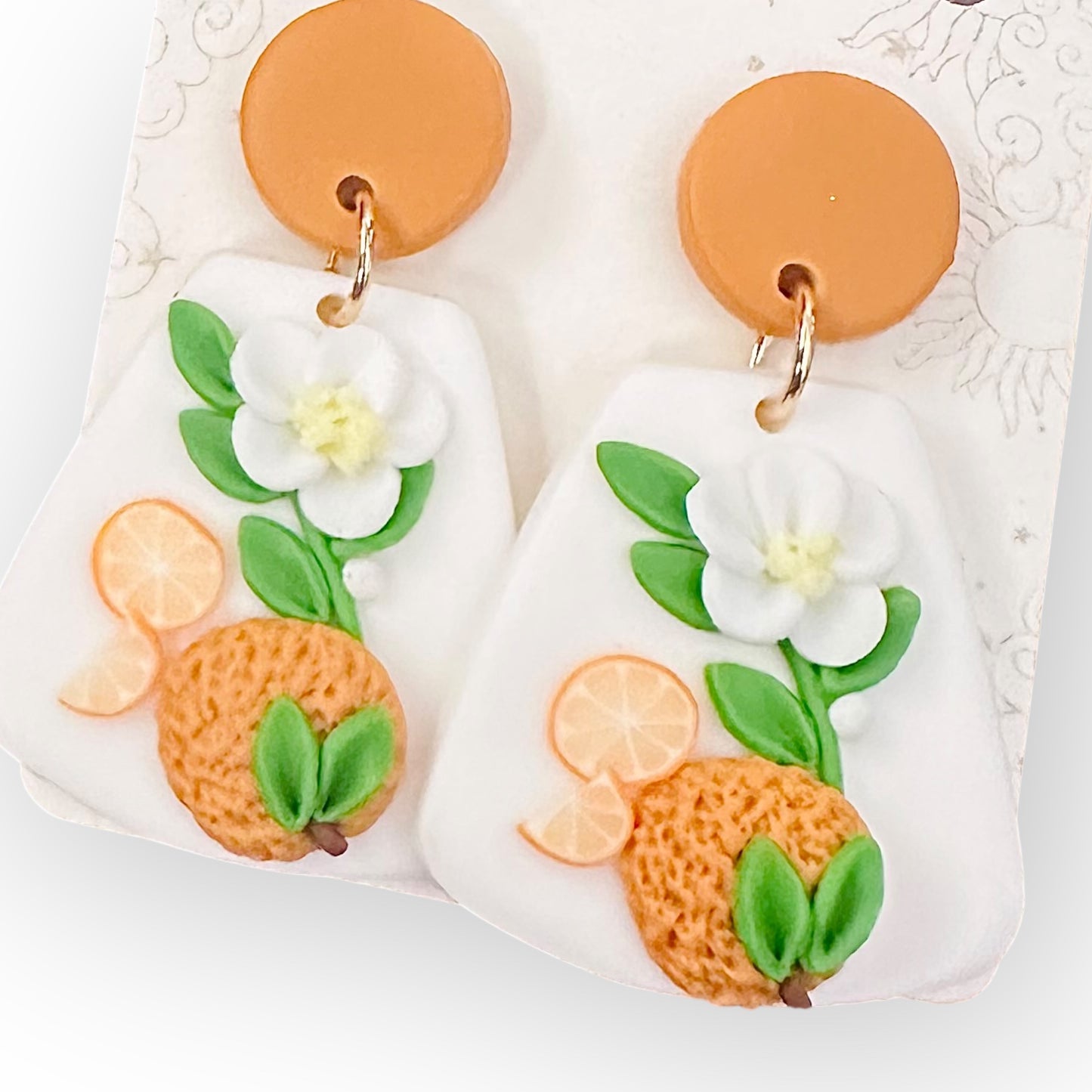πΈπ Orange Blossom Statement Earrings ππΈ
