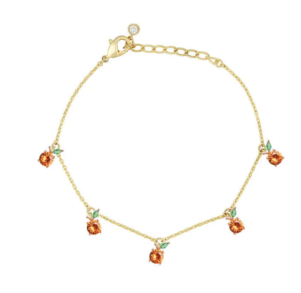 Golden Orange Charm Bracelet