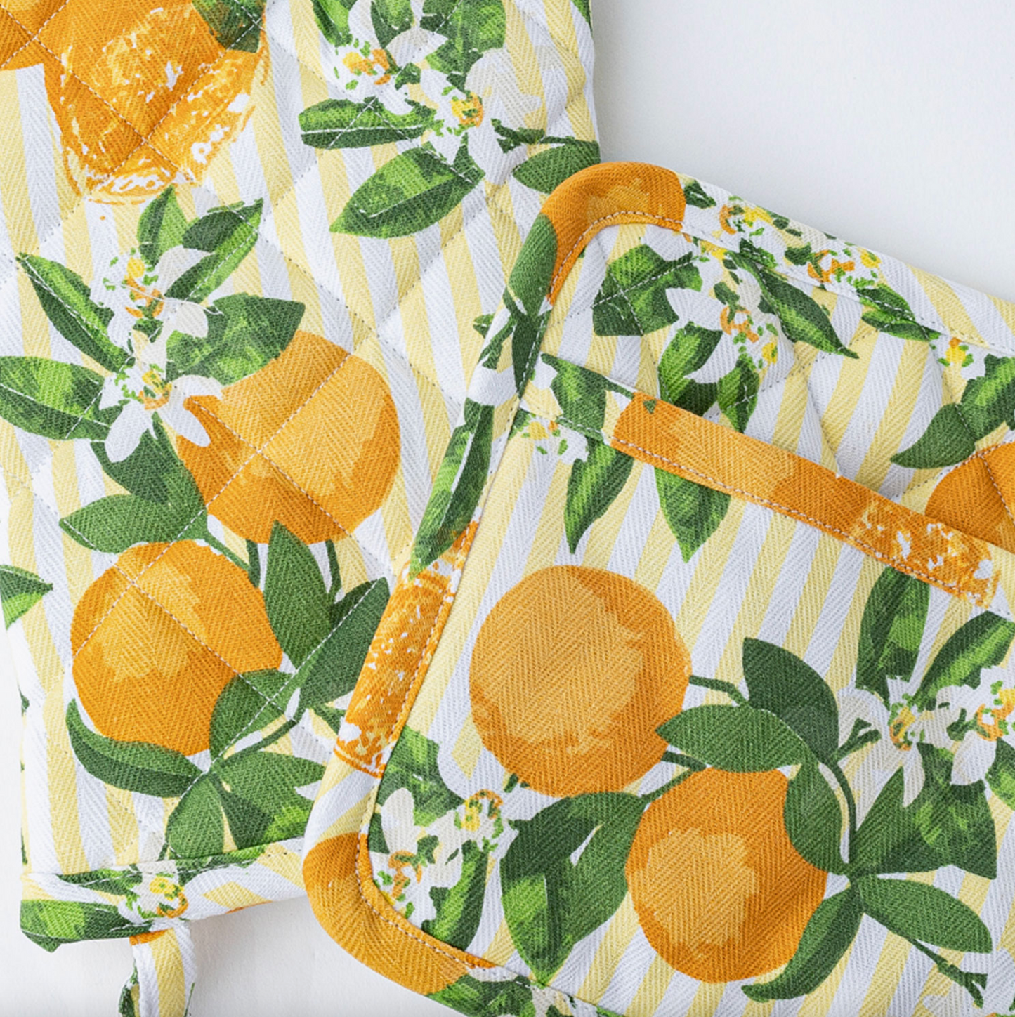 Orange Blossom Oven Mitt Set