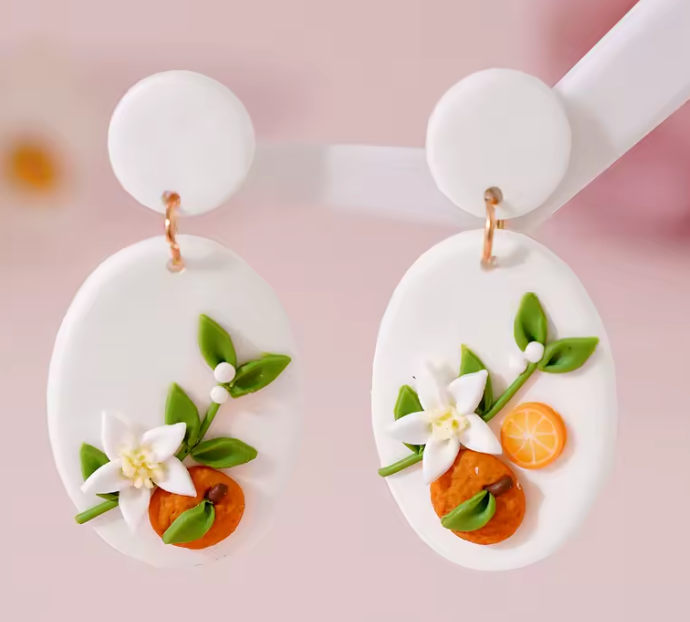 ππΌ Orange Blossom Oval Earrings πΌπ