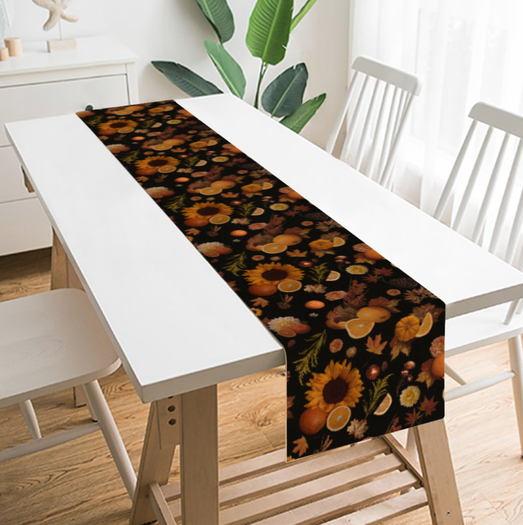 Orange Harvest Table Runner