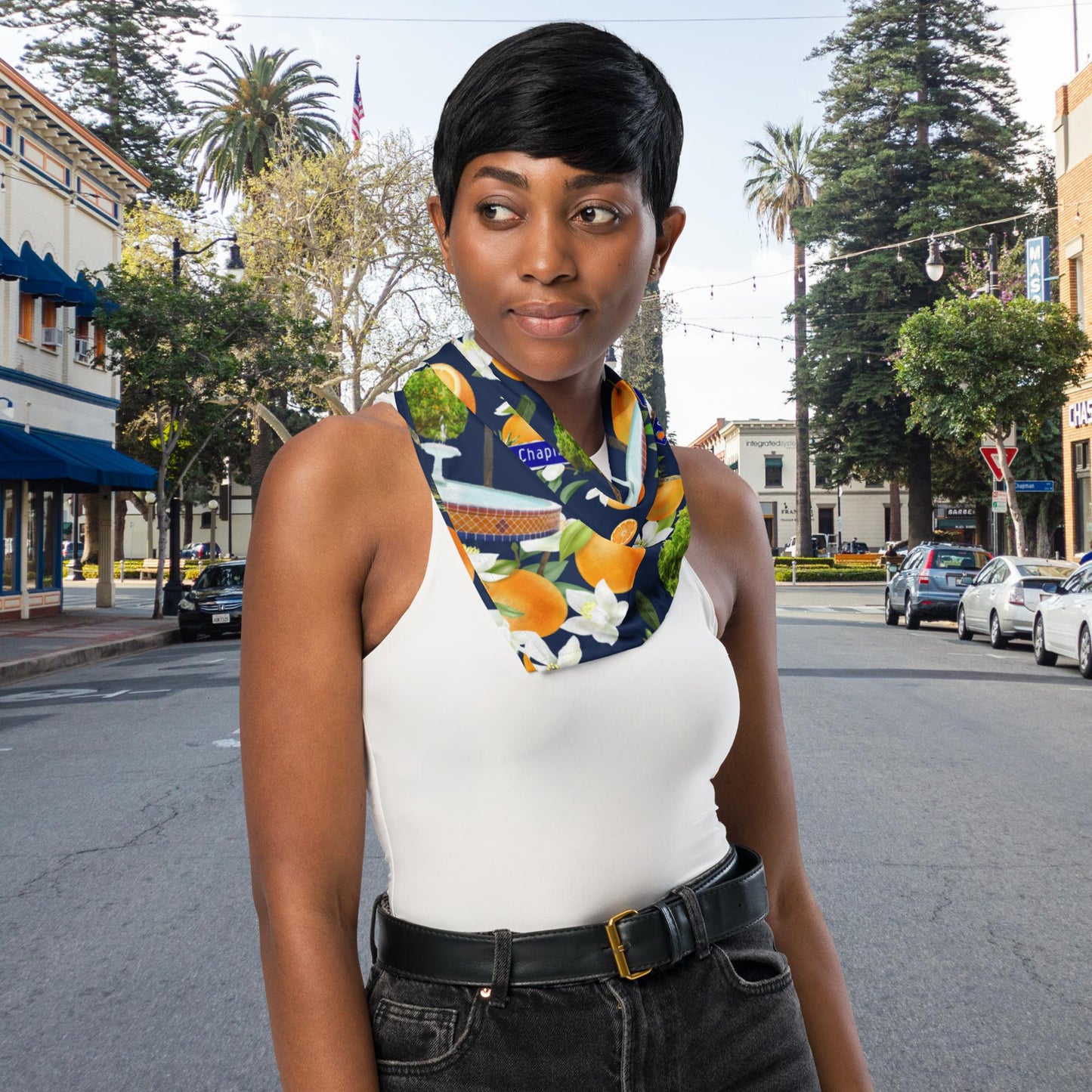 Old Towne Orange All-over print bandana scarf