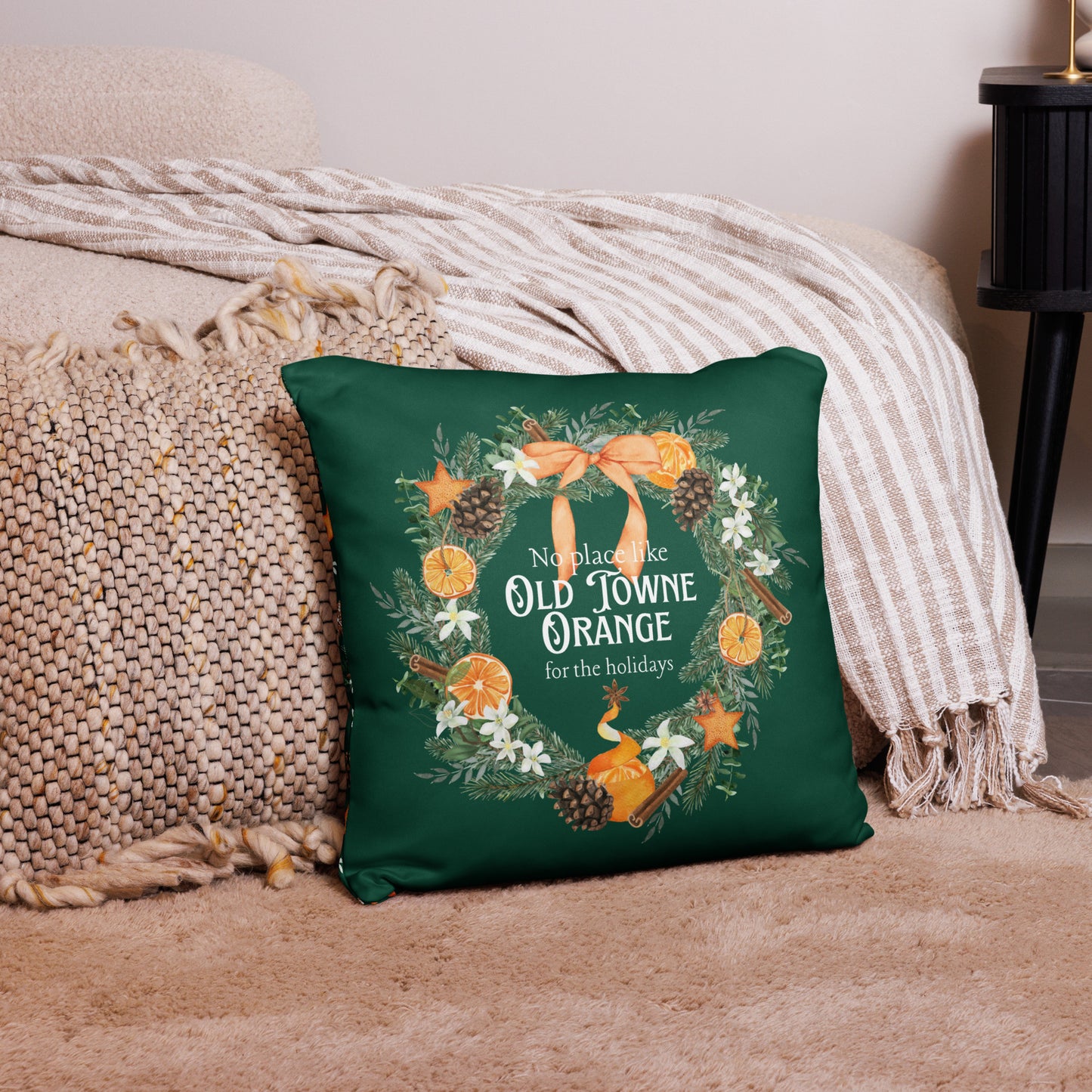 "Old Towne Orange for the Holidays" Pillow Case