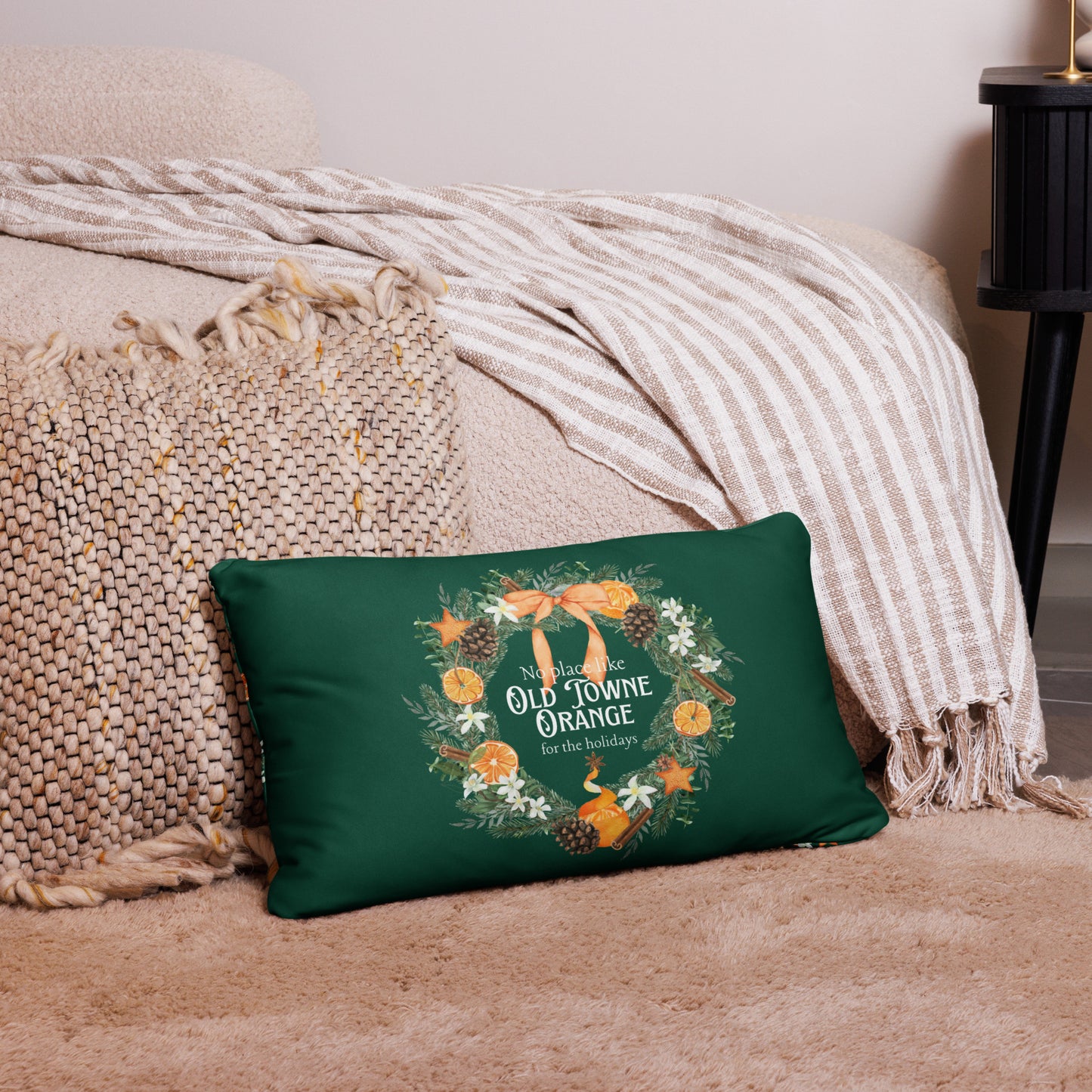 "Old Towne Orange for the Holidays" Pillow Case
