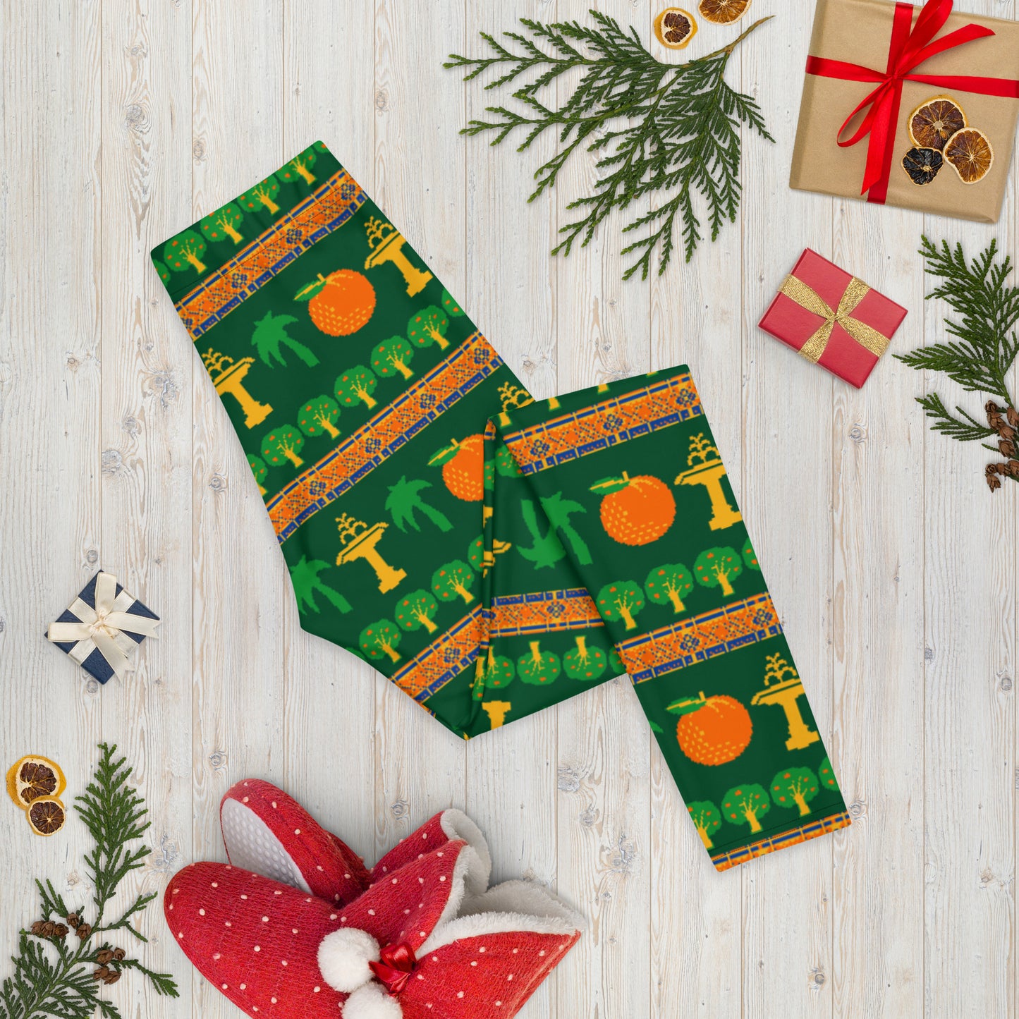 Old Towne "Ugly" Christmas Sweater Leggings - Green