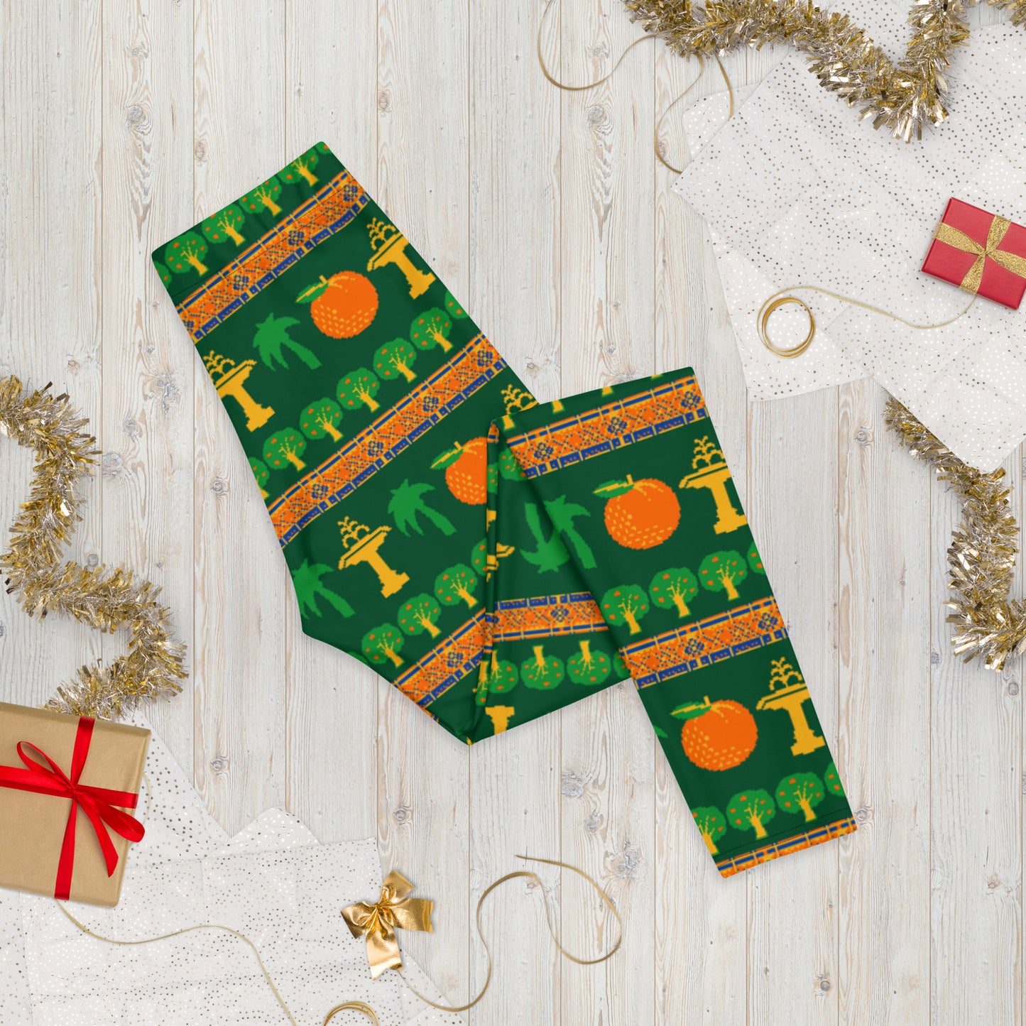 Old Towne "Ugly" Christmas Sweater Leggings - Green