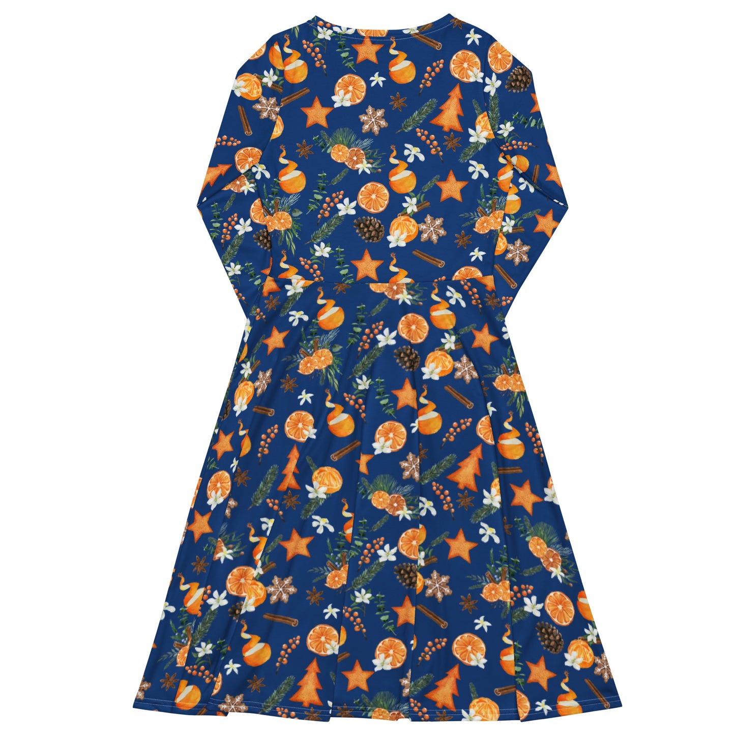 Orange Spice and Everything Nice long sleeve midi dress