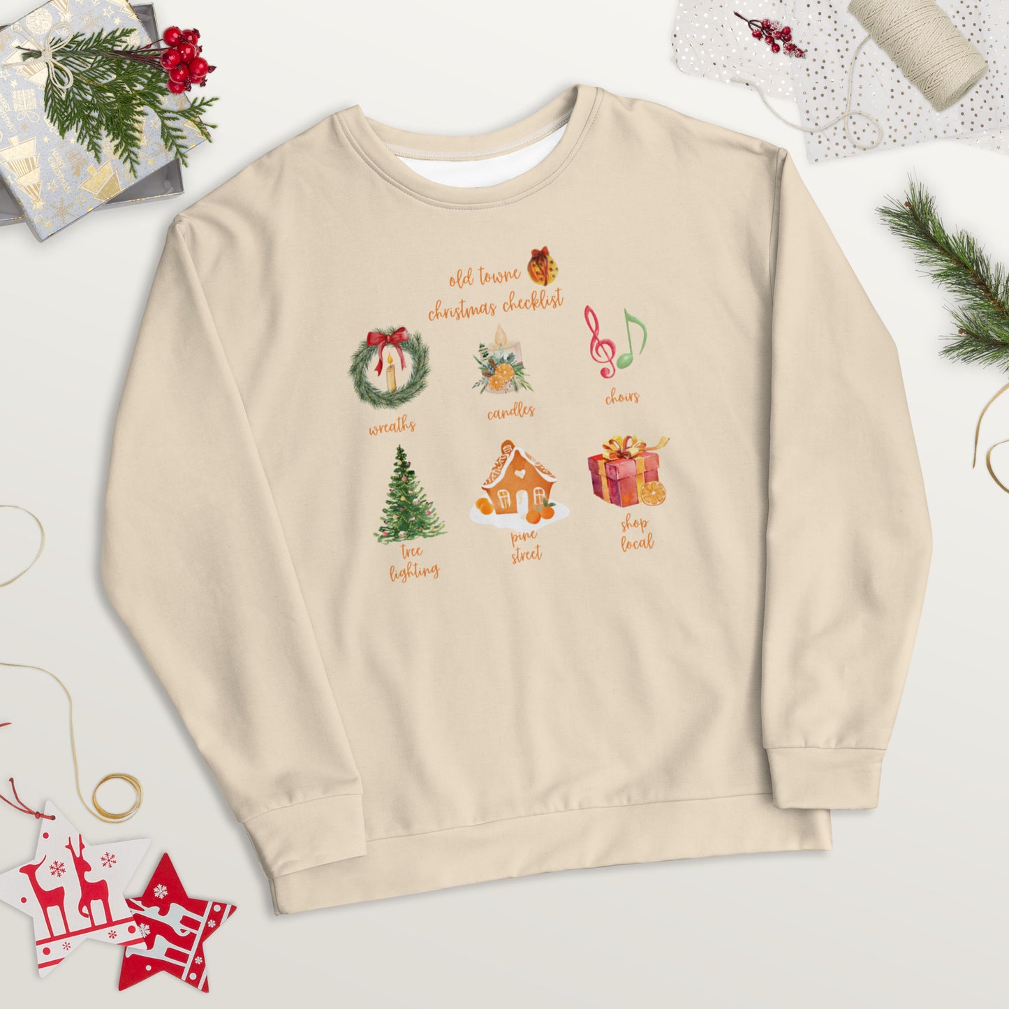 Old Towne Orange Christmas Checklist Sweatshirt