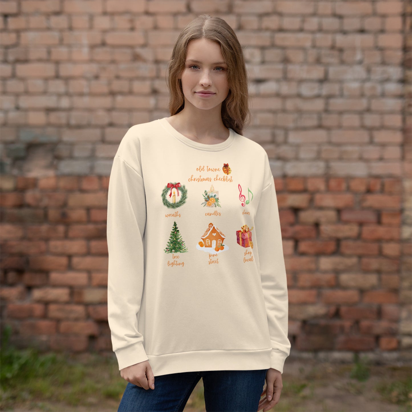 Old Towne Orange Christmas Checklist Sweatshirt