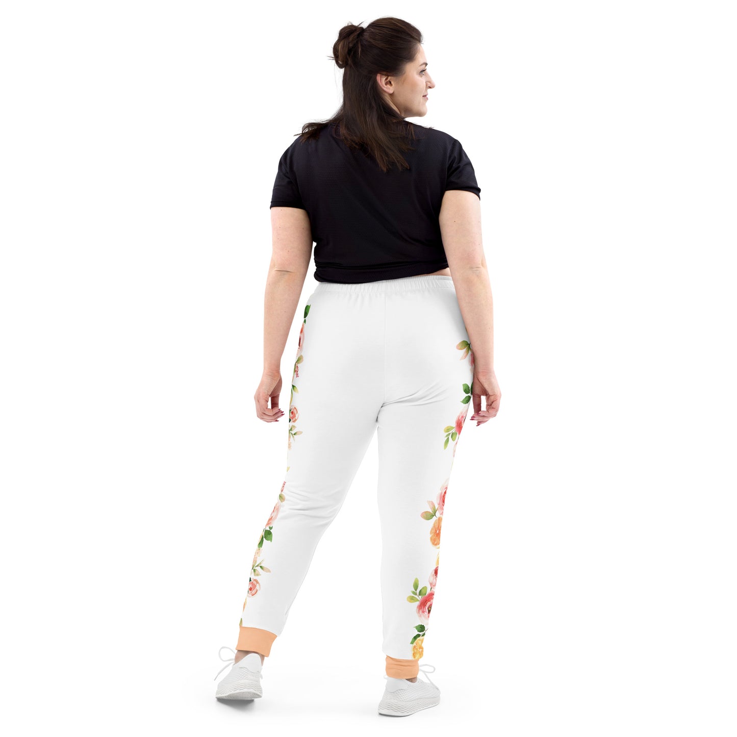 Orange Spring Floral Women's Joggers