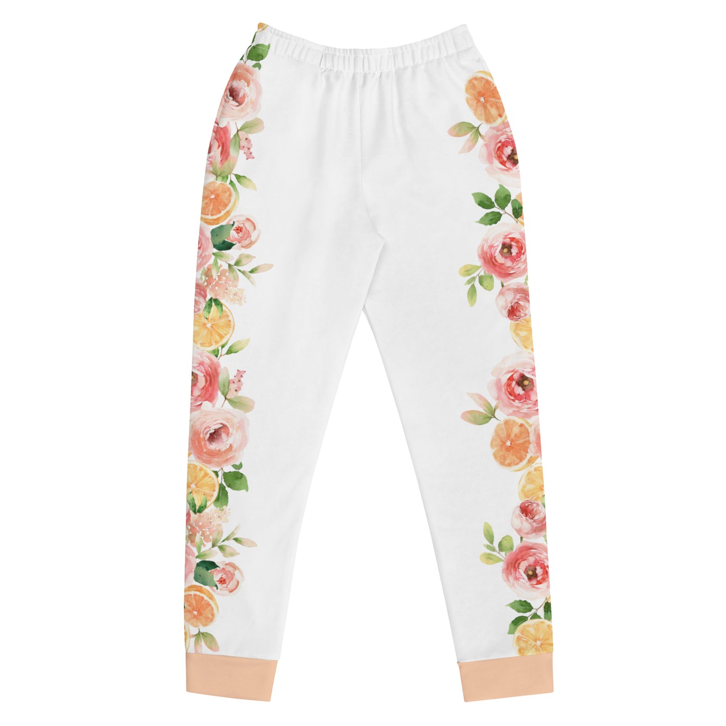 Orange Spring Floral Women's Joggers