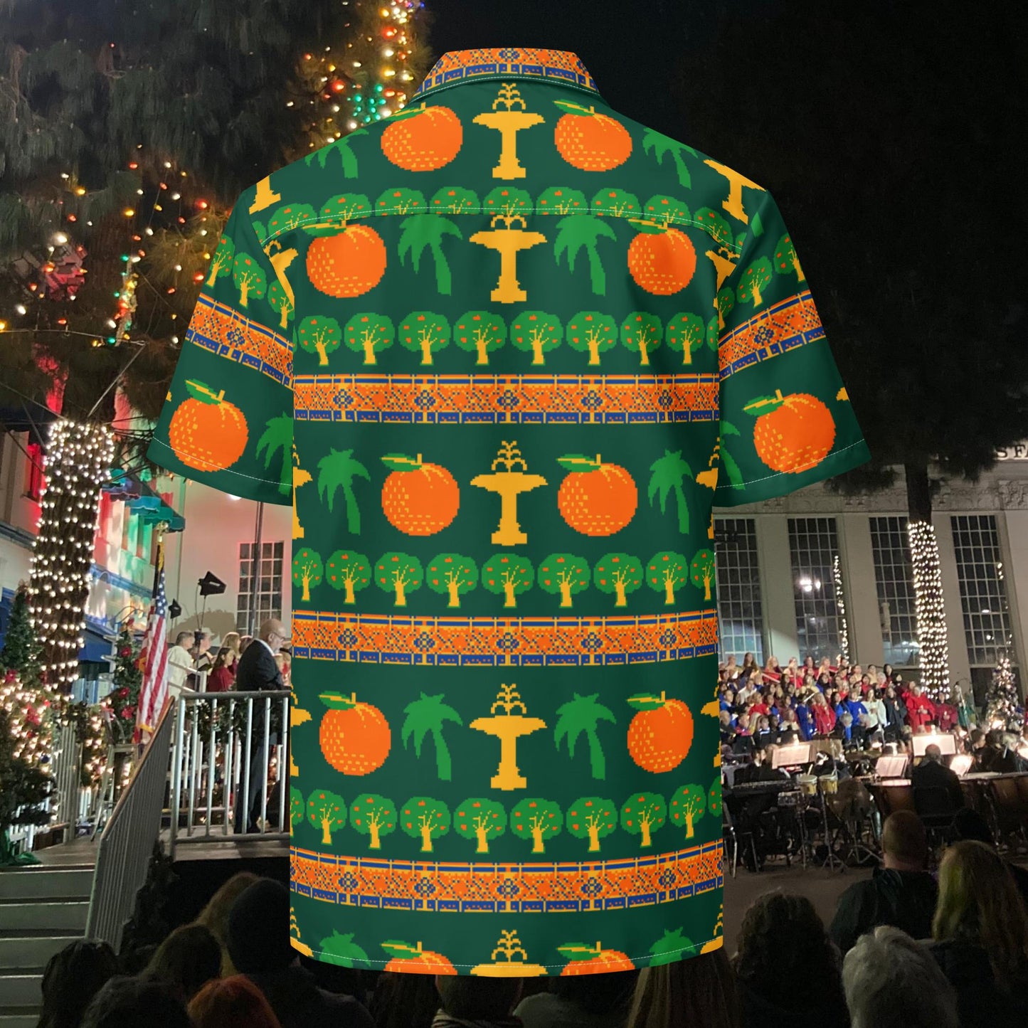 Old Towne Christmas Sweater Pattern button shirt