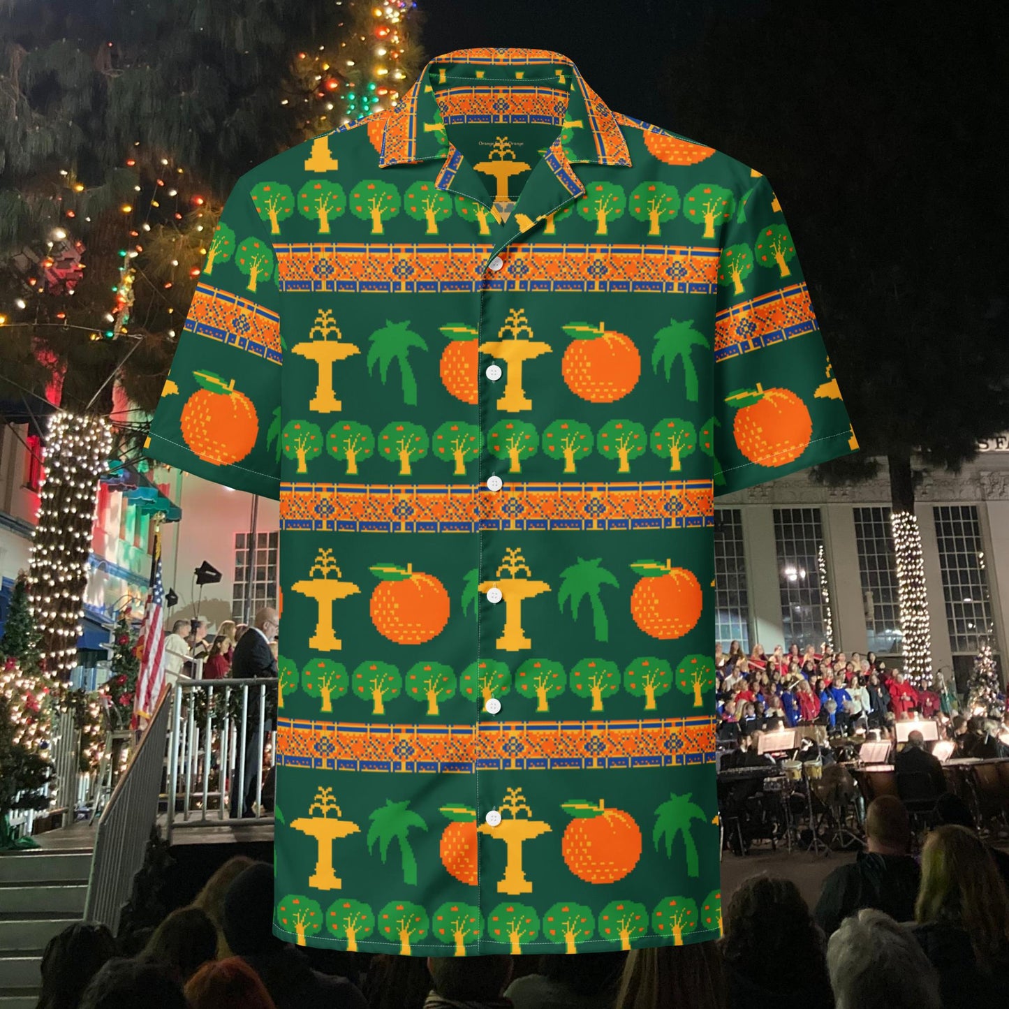 Old Towne Christmas Sweater Pattern button shirt