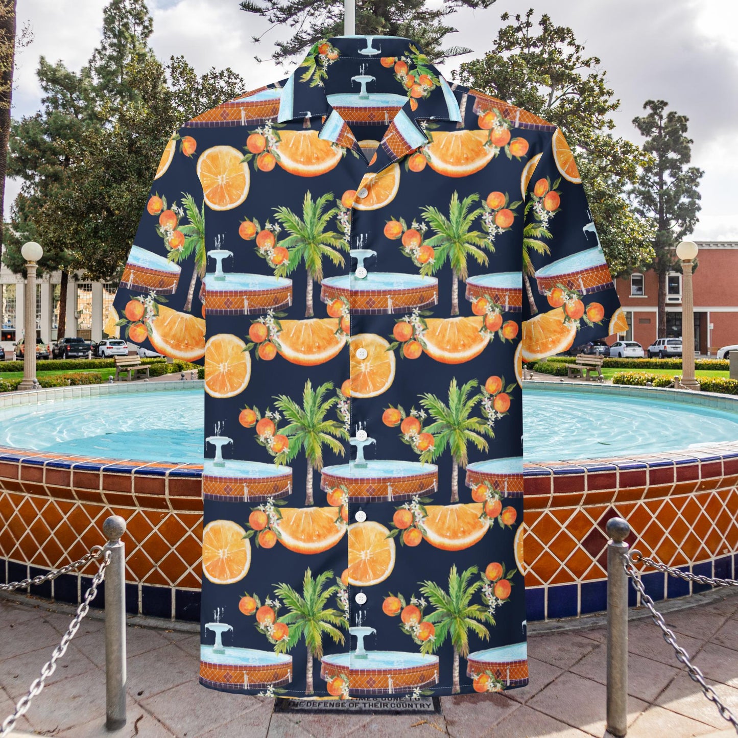 Old Towne Orange Hawaiian Shirt