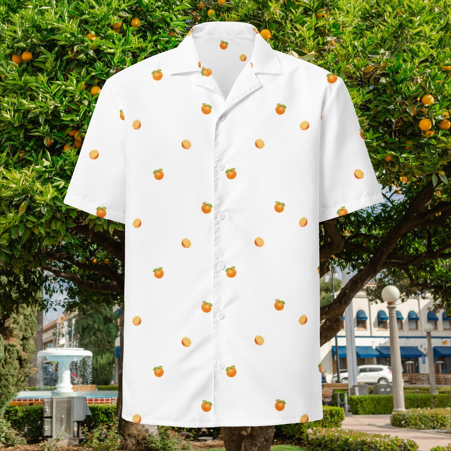 Simply Orange Unisex button shirt
