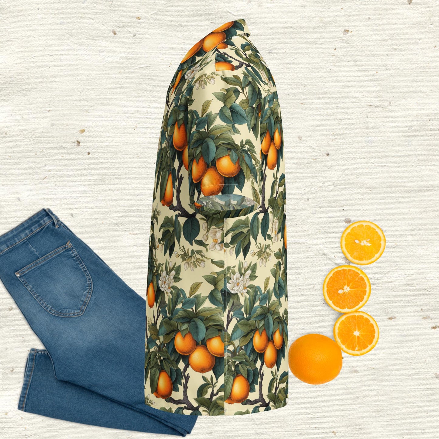 Botanical Citrus Unisex button shirt