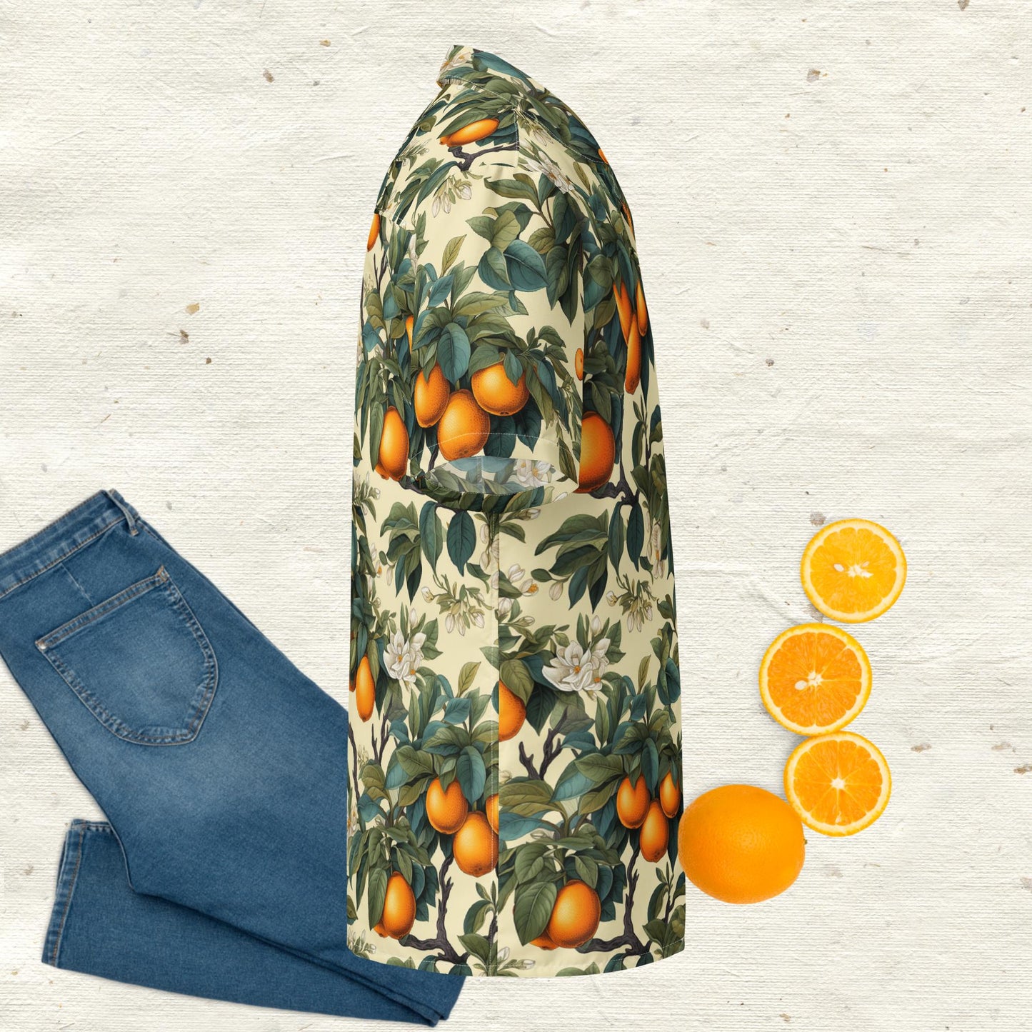Botanical Citrus Unisex button shirt